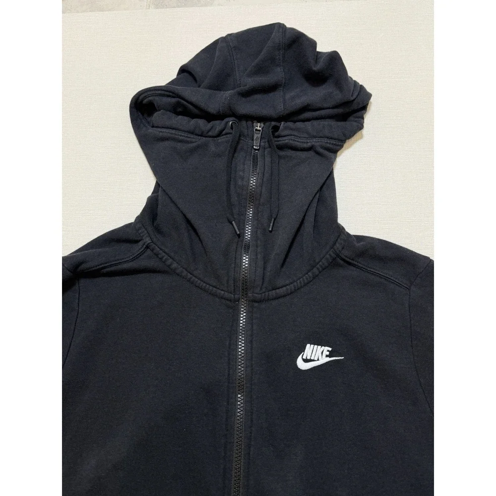 Nike Women's Hoodie 1X Black Long Sleeve Full Zip Funnel Neck FZ AQ9641-010